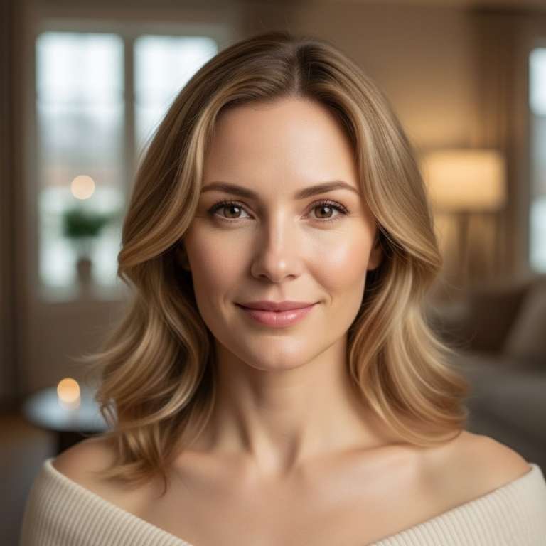 Woman after botox injections.